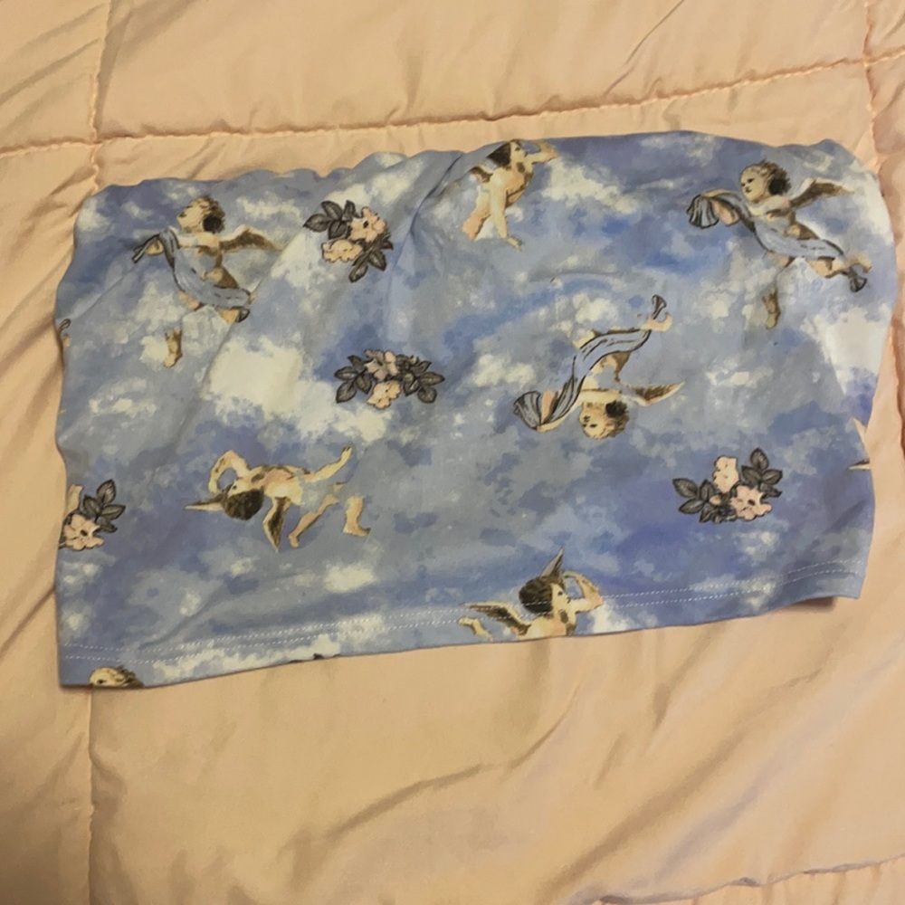 Angel blue tube top